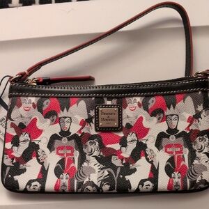 Dooney & Bourke Black and Red Graphic Wristlet